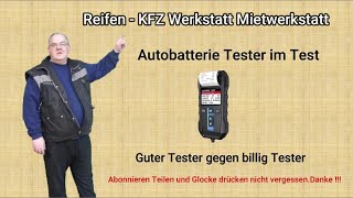 KFZ Werkstatt Mietwerkstatt: Auto Batterie Tester im Test