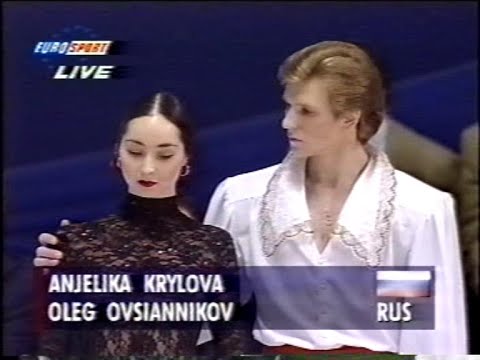 Anjelika Krylova & Oleg Ovsyannikov RUS - 1995 European Figure Skating Championships Free Dance