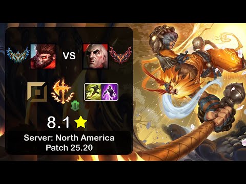 Wukong Top vs Swain - NA Challenger - Patch 25.20