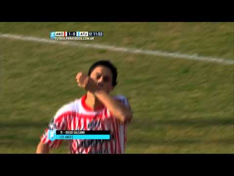 Gol de Galeano. Los Andes 1 - Atlético Tucumán 0. Fecha 20. B Nacional 2015. FPT