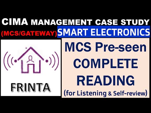 Frinta Pre-seen Reading | CIMA MCS Nov 2021 Feb 2022 | CIMA Management Case Study / CIMA Gateway