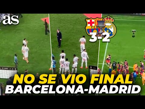 Lo que NO SE VIO del FINAL del FC BARCELONA 3 - REAL MADRID 2: Celebración completa, decepción...