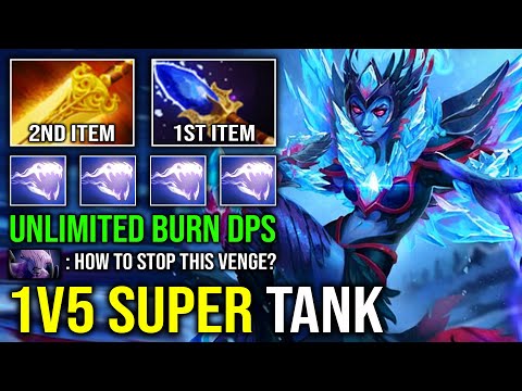 WTF 1v5 Unkillable Radiance Burning Vengeful Spirit EZ Hard Counter Any Hero Dota 2