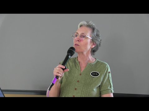 Eva Murray calling a Modern Western square dance Singing call for experienced dancers.