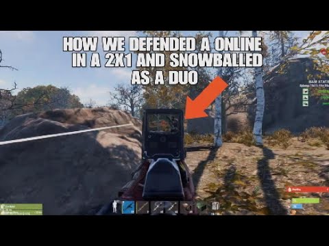 HOW WE DEFENDED A ONLINE IN A 2X1 AND SNOWBALLED AS A DUO - Rust Console Edition