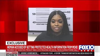 FOX10 News Exclusive: Woman accused of getting protected health information from Mobile County He...