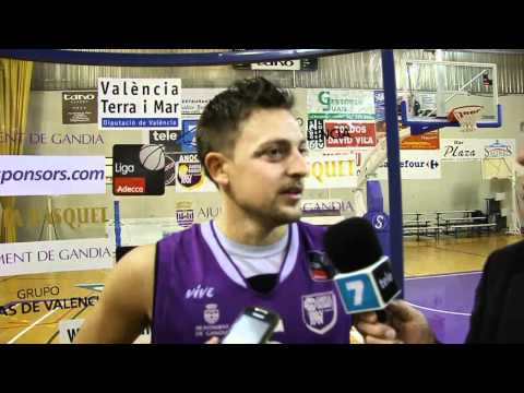 Gandia Bàsquet VS River Andorra entrevista jugador Èric Sánchez.mp4