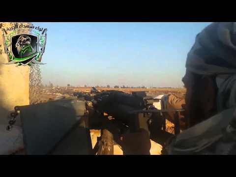 استهداف مقرات النظام في تل الخضر برشاش 14.5 من قبل لواء شهداء الحرية ضمن معركة قطع الوتين