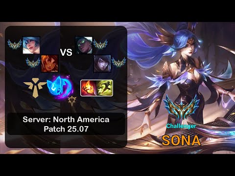 Sona Support + Taliyah vs Senna + Aphelios - NA Challenger - Patch 25.07