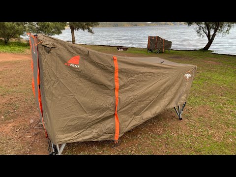 Oztent bunker pro camping at Glenbawn dam