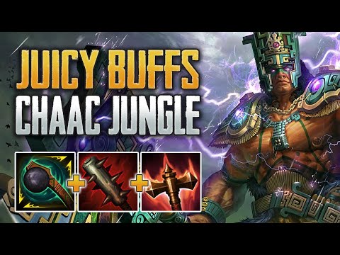 NEW CHAAC BUFFS ARE SO GOOD! Chaac Jungle Gameplay (SMITE Conquest)