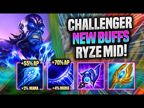 KOREAN CHALLENGER TRIES RYZE WITH NEW BUFFS! - Korean Challenger Plays Ryze Mid vs Akali! |
