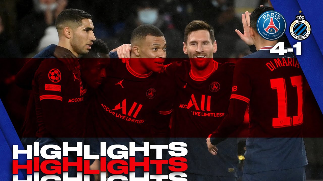 HIGHLIGHTS | PSG 4 - 1 Club Bruges | A brace for Kylian Mbappé & Leo Messi ⚽️