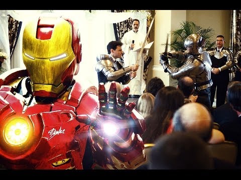 【世紀婚禮】新郎打跑各路英雄,終娶美嬌娘 OFFICIAL Epic Wedding Ceremony Battle (Batman, Iron Man