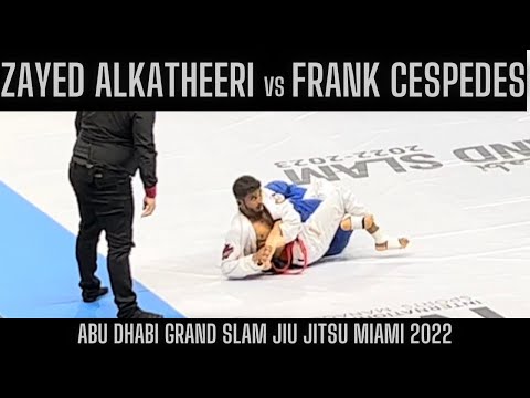 Zayed Alkatheeri vs Frank Cespedes Final Abu Dhabi Grand Slam Miami de Jiu Jitsu -56kg.