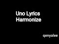 Uno official lyric #harmonize
