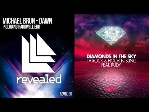 Michael Brun vs. Hardwell vs. Rudy - Diamonds In The Dawn (Tomicii Mashup)