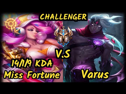 SPY.V Freeze (MISS FORTUNE) vs VARUS - 14/1/9 KDA BOTTOM ADC CHALLENGER GAMEPLAY - EUW