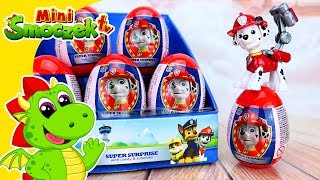 Psi Patrol - Marshall i DUŻO Jajek!!! Niespodzianki Zabawki Bajki Dla Dzieci Po Polsku