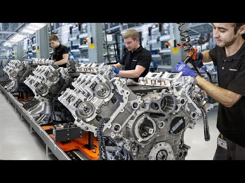 Inside Best Mercedes AMG Factory in Germany Producing Giant V8 Engines - Production Line / Business