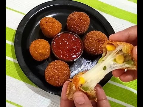 Crispy Corn Cheese Balls | क्रिस्पी चीज बॉल्स ~ Bristi Home Kitchen