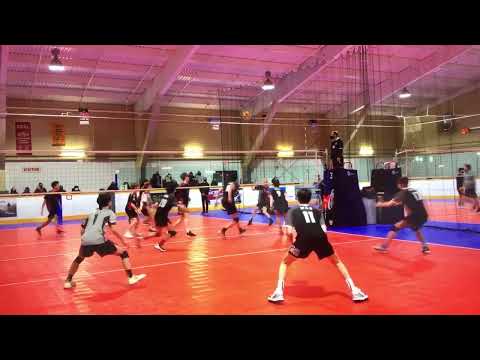 Alex #9 with a nice setter block. MAC Iron/Titanium, Feb 19/22