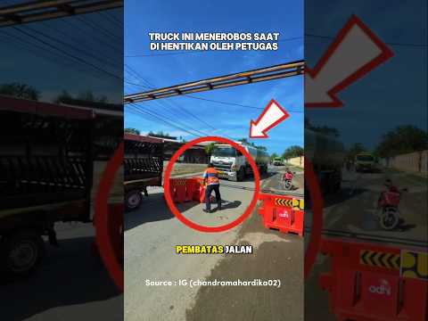 TRUCK INI MENEROBOS SAAT DI HENTIKAN PETUGAS #shorts