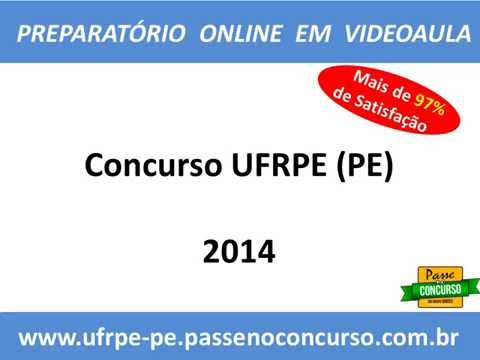 Concurso UFRPE, UFRPE PE - Técnico em Contabilidade