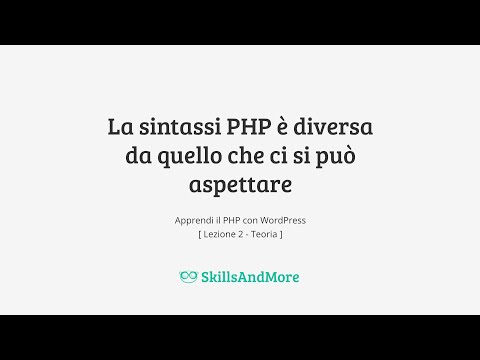 La sintassi PHP è diversa da quello che ci si può aspettare [ Teoria ]