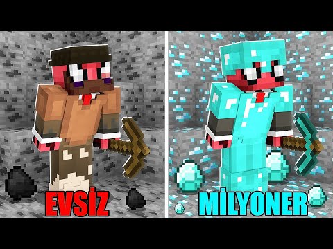 EVSİZ MADENCİ VS MİLYONER MADENCİ - Minecraft