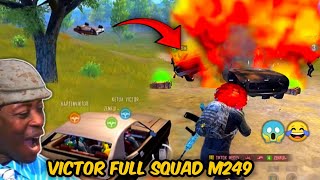 PUBG LUCU INDONESIA 😂 VICTOR PUBG FULL SQUAD M249 PEMBURU JANTUNG 😱😂