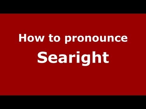 How to Pronounce Searight - PronounceNames.com