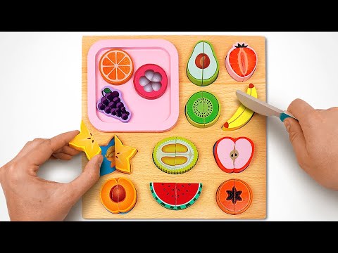 Let’s Learn Fruits & Animals 🍎🐮 | How Many Dishes Can We Make from the Fruits in Our Puzzle?