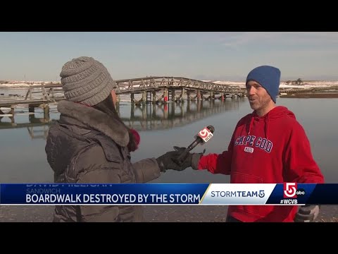 Sections of iconic Sandwich Boardwalk destroyed in Saturday's blizzard