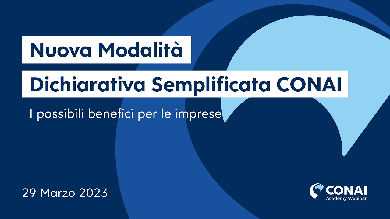 Nuova modalità dichiarativa semplificata CONAI