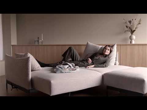 Malloy Fabric Sofa Bed & Ottoman by Innovation Living Furniture