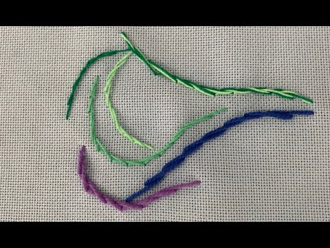 Sticken H1 - Stielstich für Rechtshänder:innen; kommentiert