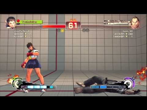 sLeePy_NovA (Sakura) Vs Ixion_90 (Dan) SSF4 AE Ranked Matches - PSN