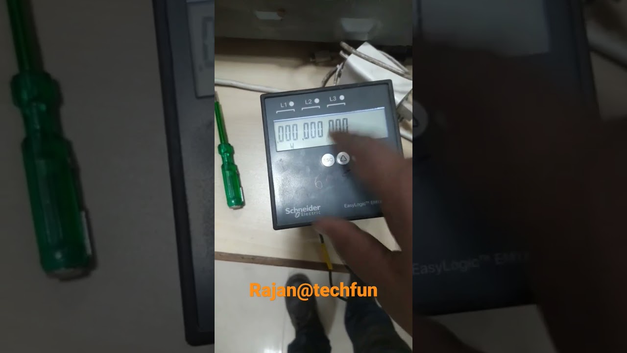 Checking KWH reading in meter, Schneider EM1000 series, Electricity consumption kWh ( power )