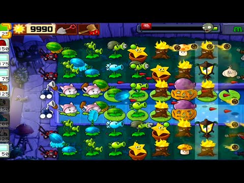 SURVIVAL || Plants Vs Zombies FOG 5 flags completed full gameplay.
