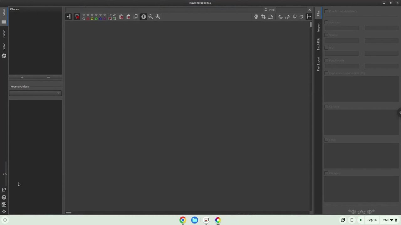 How to install RawTherapee on a Chromebook