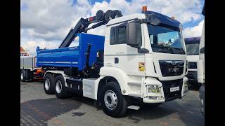 شاحنة قلابة MAN TGS 33.420 / 6x4 / WYWROTKA 3 STRONNA / 2x HYDROBURTA &nbsp;+ HDS HIA | صورة 4 - Autoline