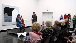 SPUNK performing in art by Hanne Borchgrevink.