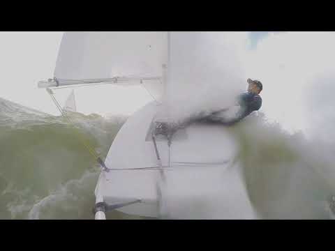 Laser getting air over breaking waves in Portugal