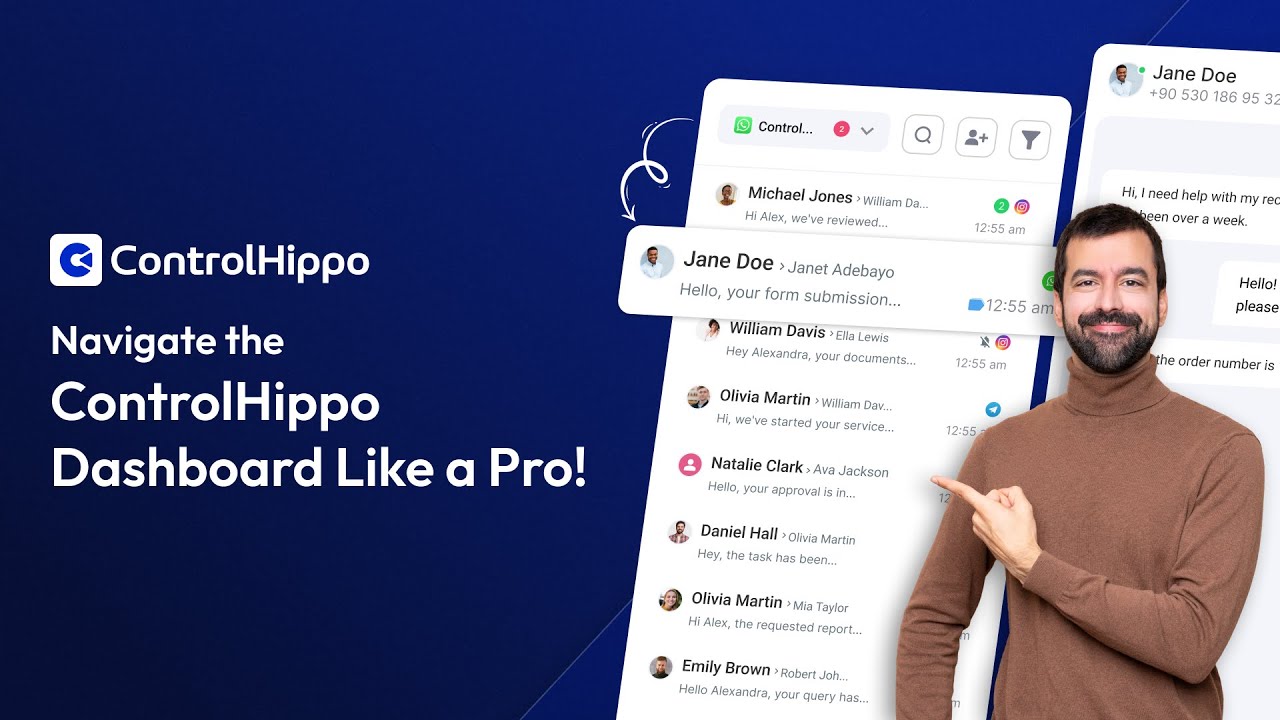 ControlHippo Dashboard Navigation: Simplify Customer Interactions with Omnichannel Communication