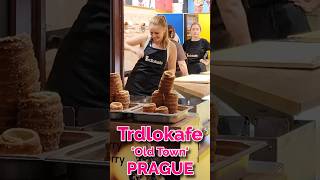 How to make Chocolate Chimney Cake Ice Cream Cones in Prague #shorts #chimneycake #icecream
