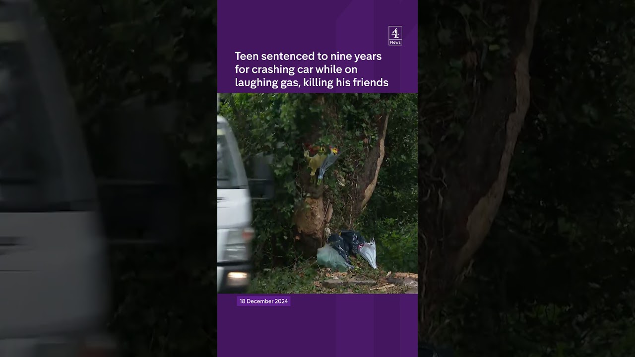 Laughing gas car crash teen jailed