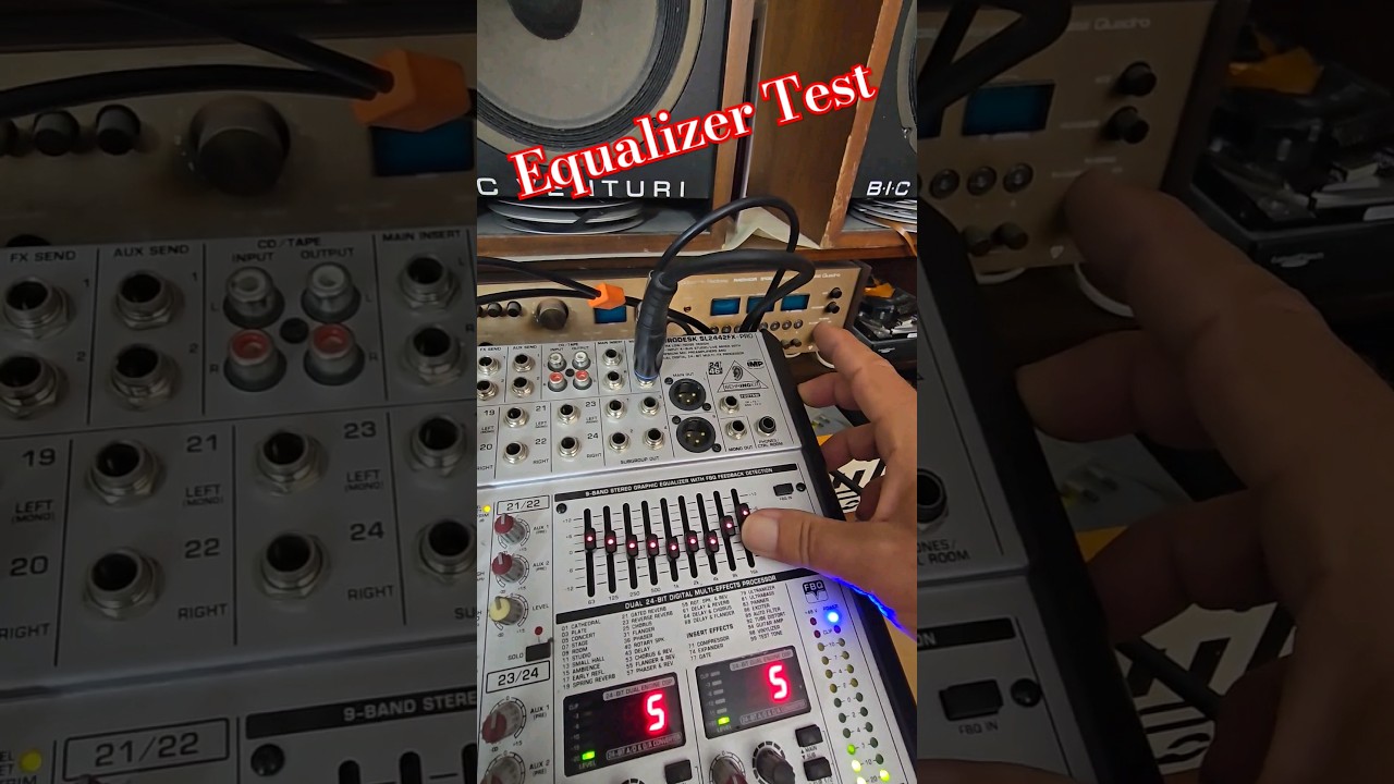 Equalizer Sound Test - BEHRINGER EURODESK SL-2442FX-PRO Mixing Console @youtubecreators