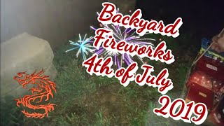 Backyard Fireworks 4th July 2019