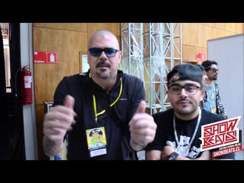 JIMMY FERNANDEZ & CHICOCLAUDIO SALUDANDO SHOWBEATS DESDE VALDIVIA.